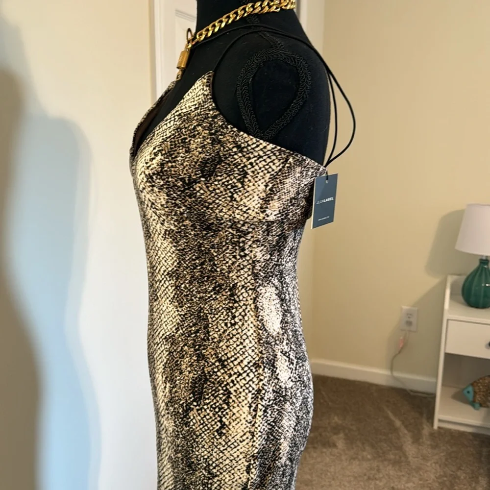 NWT Jluxlabel cobra Sylvia Diagonal strap dress S - Picture 4 of 5